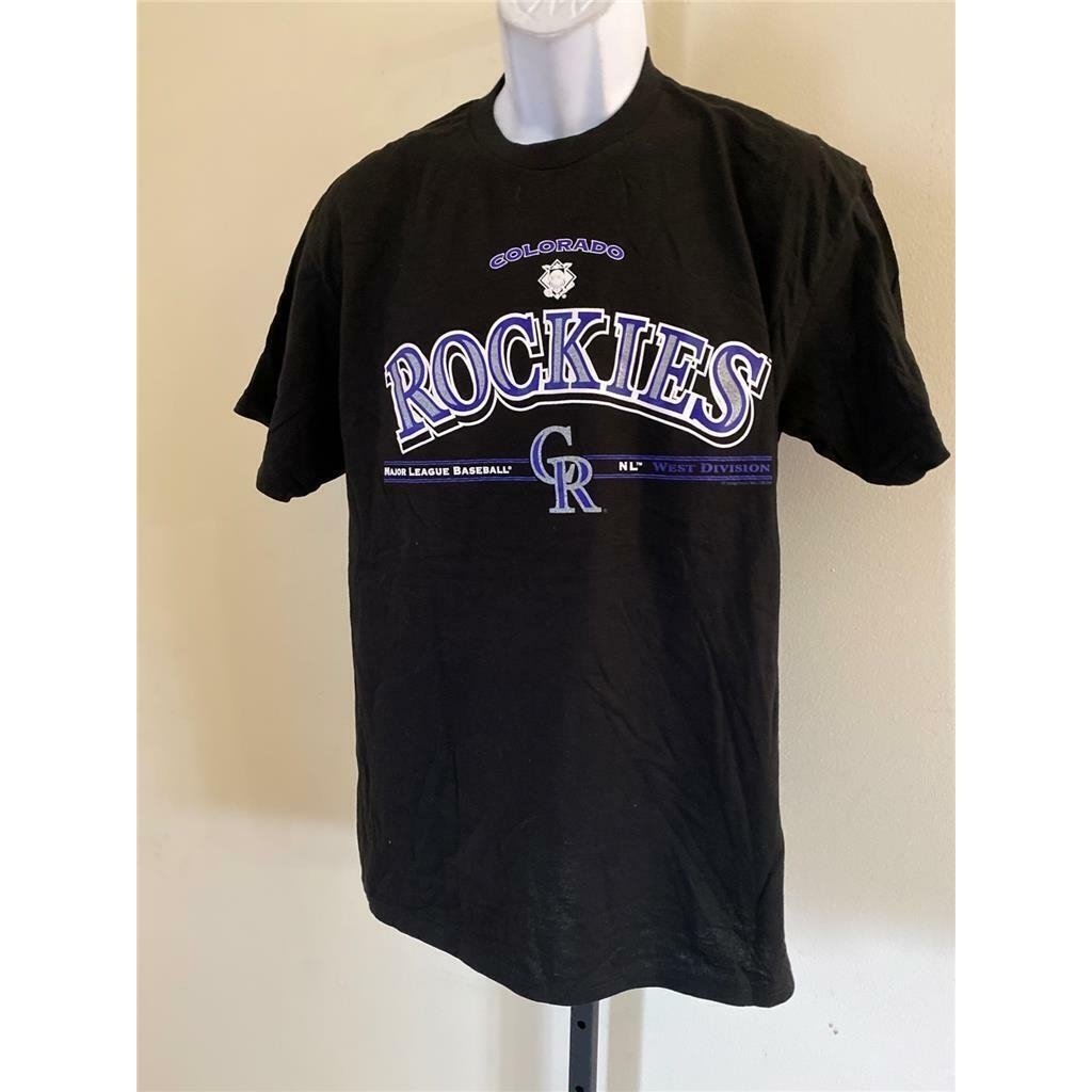 Colorado Rockies Mens Size L Large Black Shirt Image 2