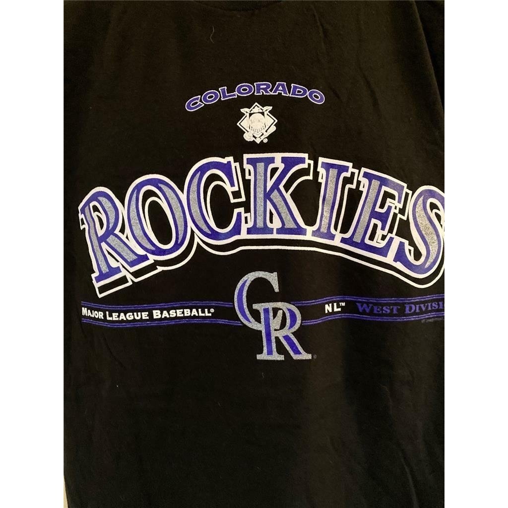 Colorado Rockies Mens Size L Large Black Shirt Image 3