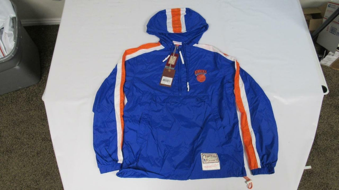 York Knicks Mens Size S Mitchell and Ness 1/2 Zip Anorak Packable Jacket 150 Image 1