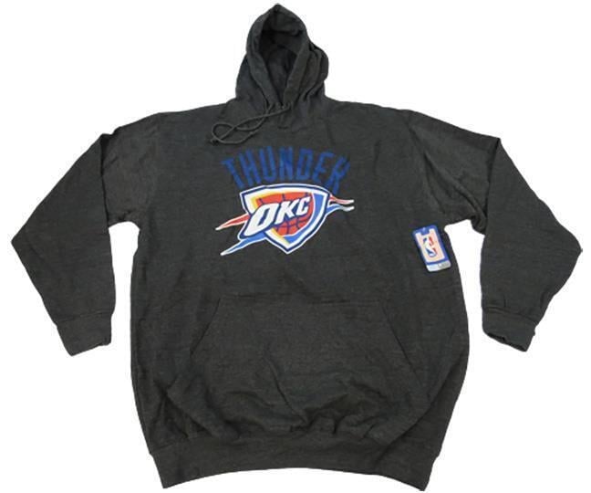 Oklahoma City Thunder Mens Size 2XL-Tall Gray Majestic Hoodie Image 1