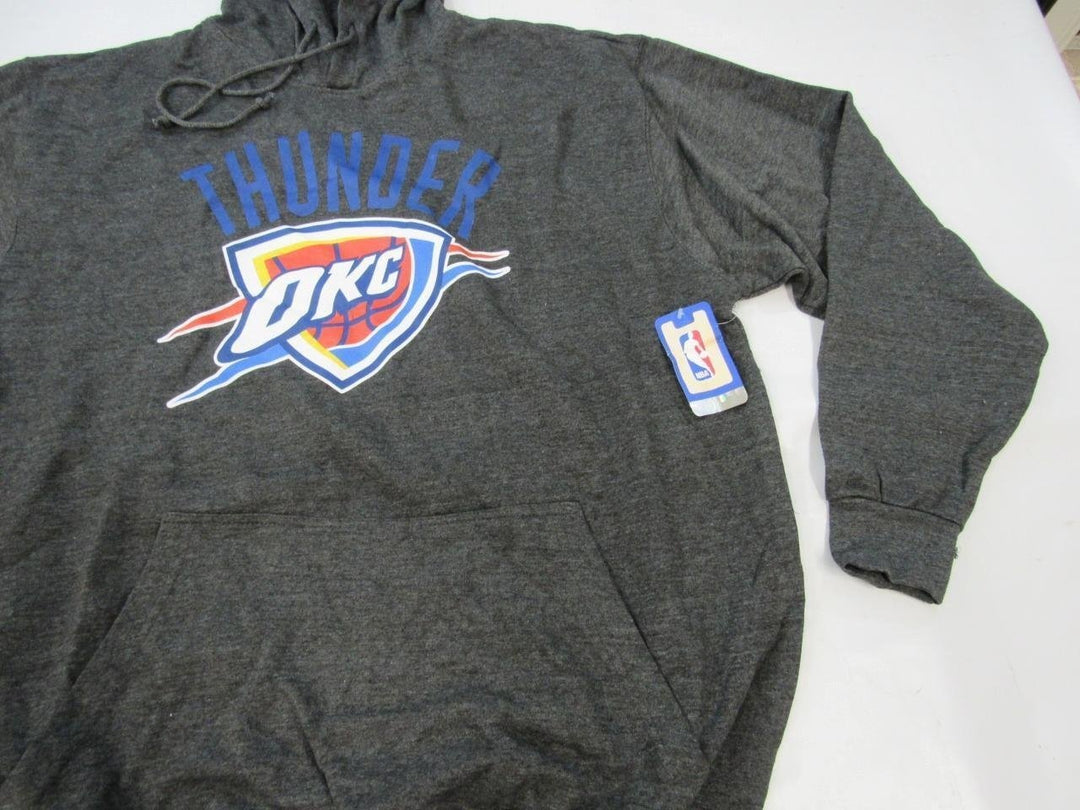 Oklahoma City Thunder Mens Size 2XL-Tall Gray Majestic Hoodie Image 2