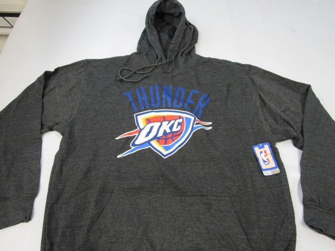 Oklahoma City Thunder Mens Size 2XL-Tall Gray Majestic Hoodie Image 4