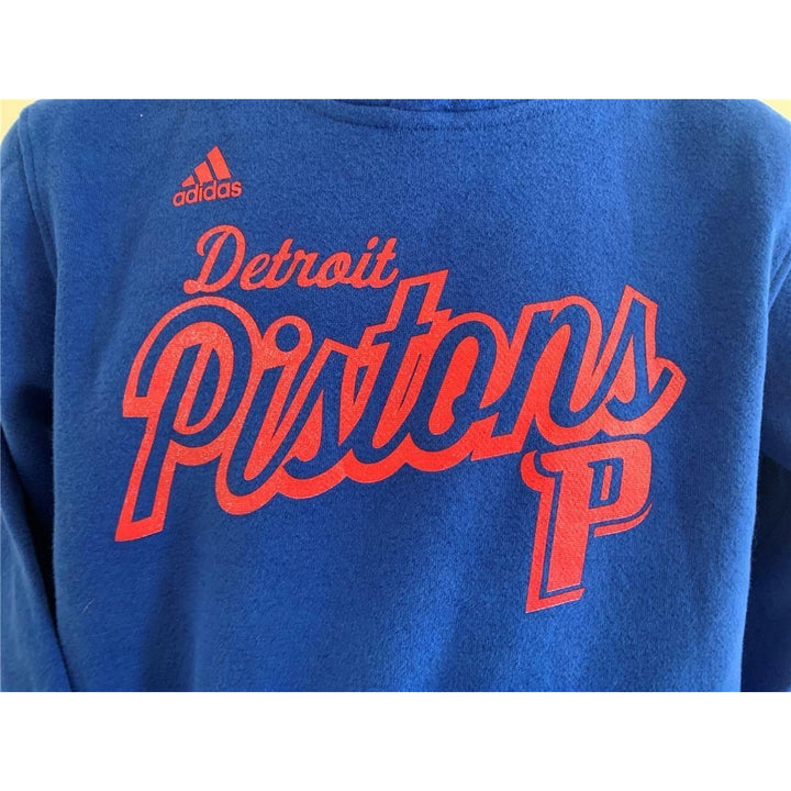 Detroit Pistons Youth Size L Large Blue Hoodie Image 2