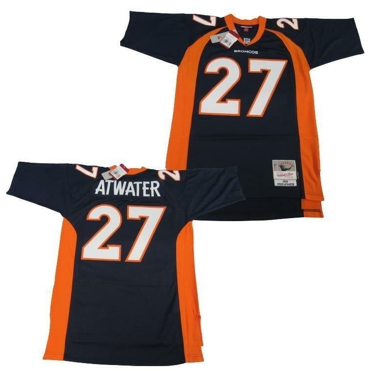 1998 Steve Atwater 27 Denver Broncos Size M Medium Mitchell and Ness Jersey 150 Image 1