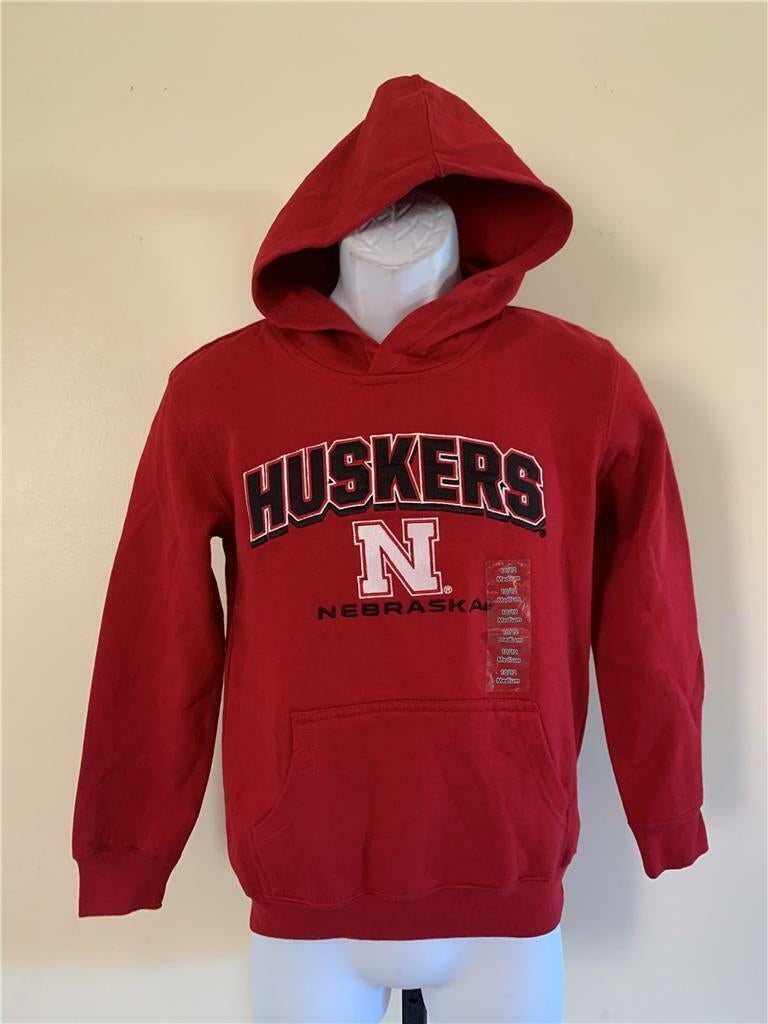 Nebraska Cornhuskers Youth Size M Medium Red Hoodie Image 1