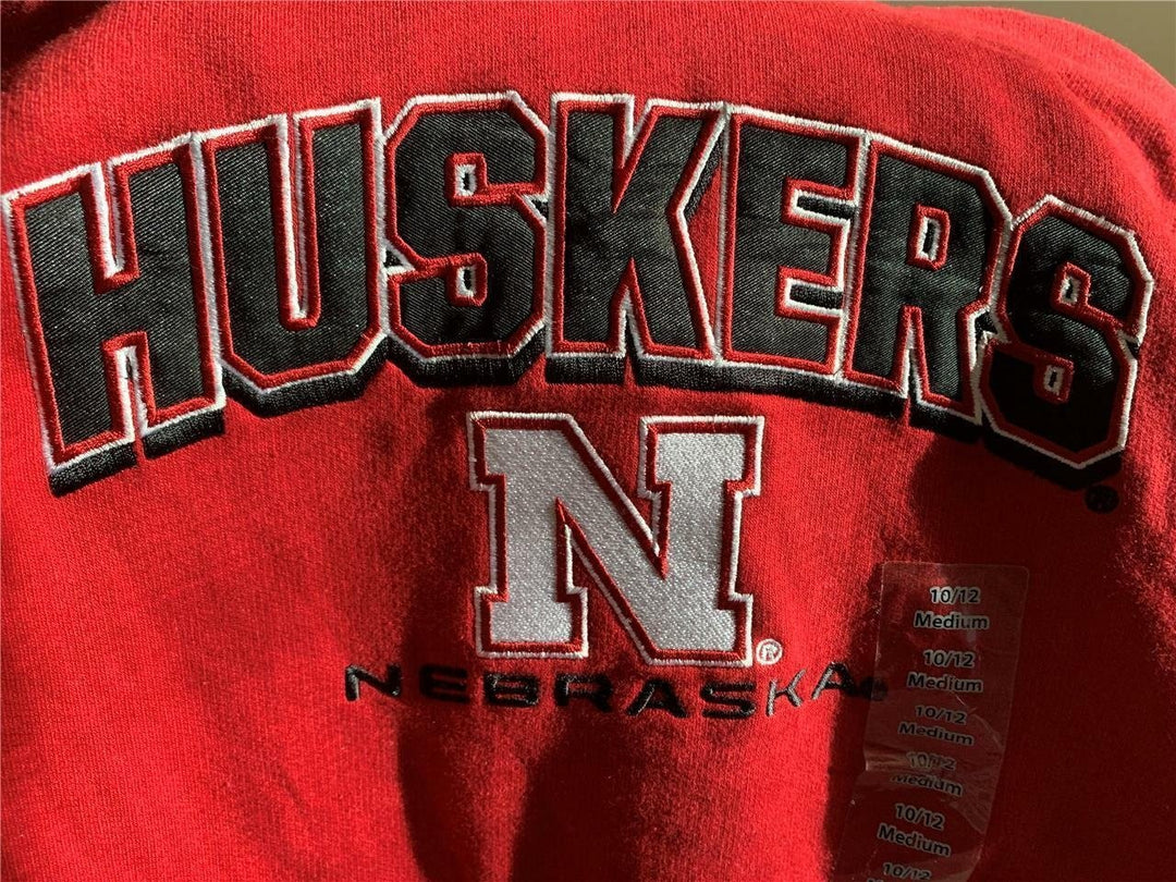 Nebraska Cornhuskers Youth Size M Medium Red Hoodie Image 2