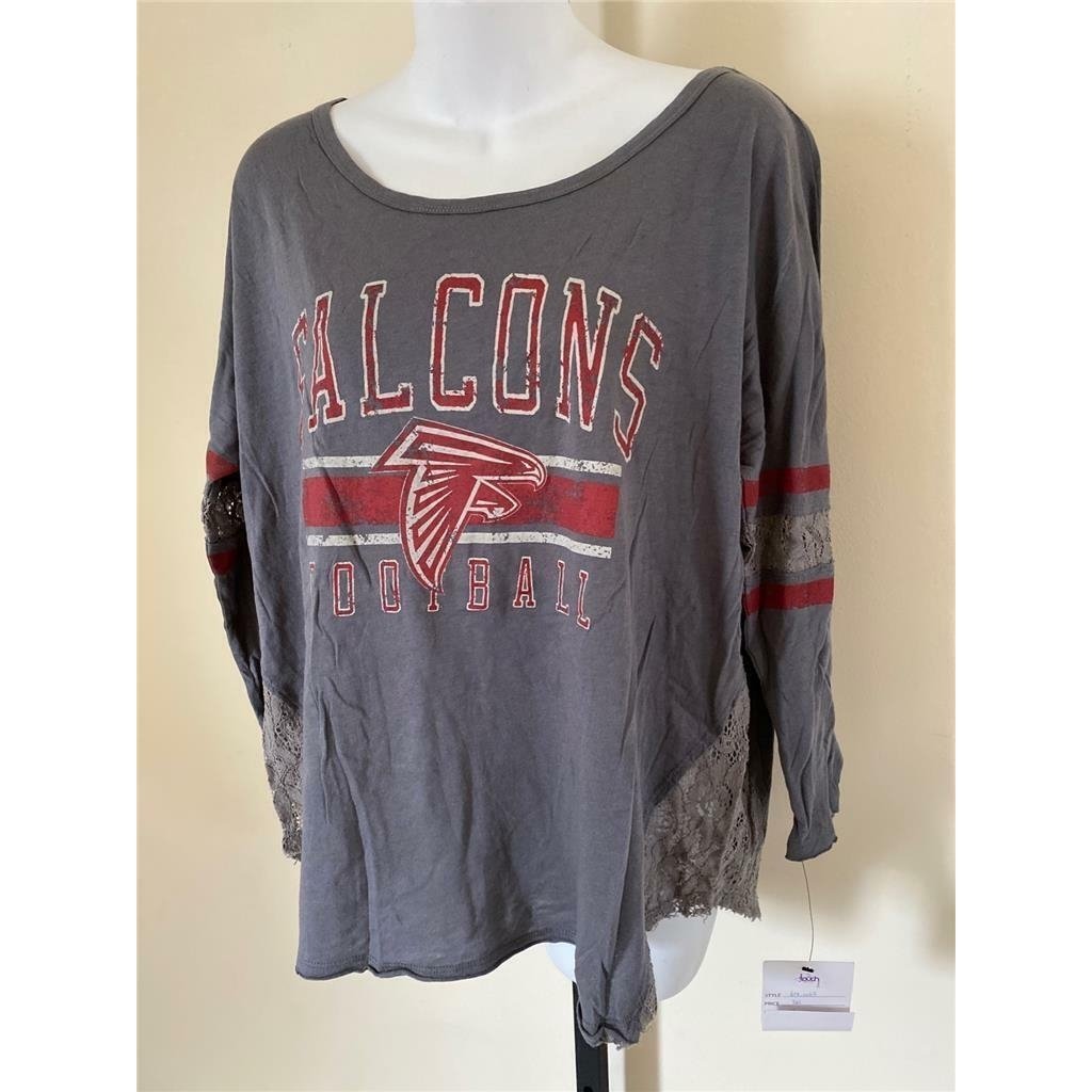 Atlanta Falcons Womens Size M Medium Gray Shirt Image 2