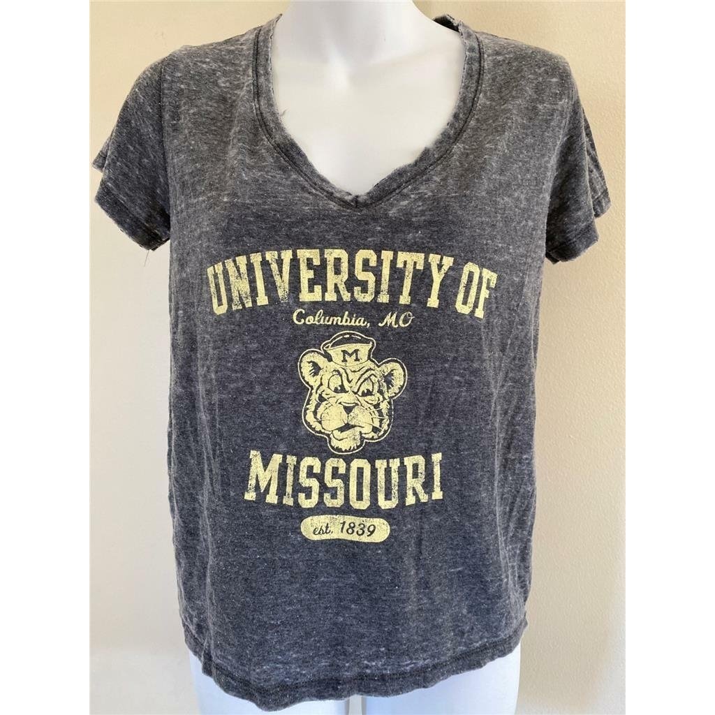 Missouri Tigers Womens Size M Medium Gray Shirt Image 1