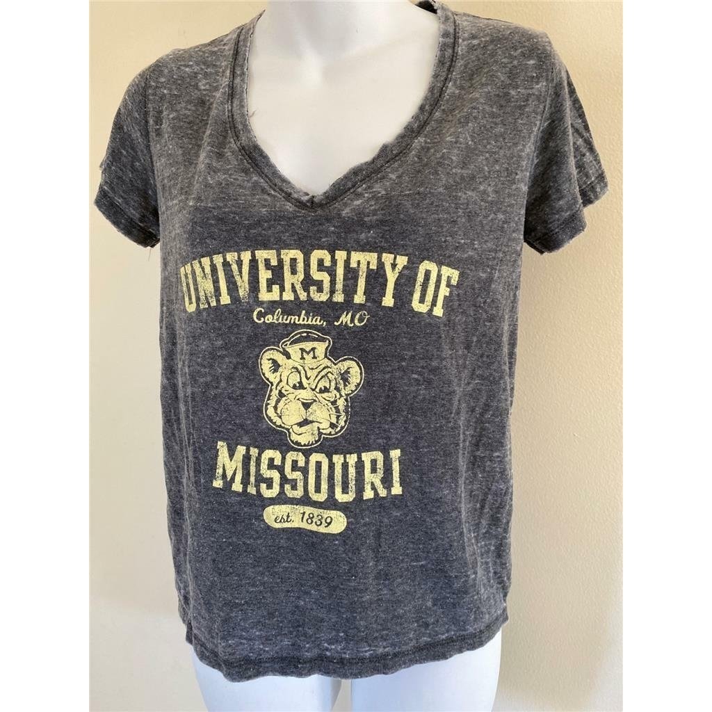 Missouri Tigers Womens Size M Medium Gray Shirt Image 2