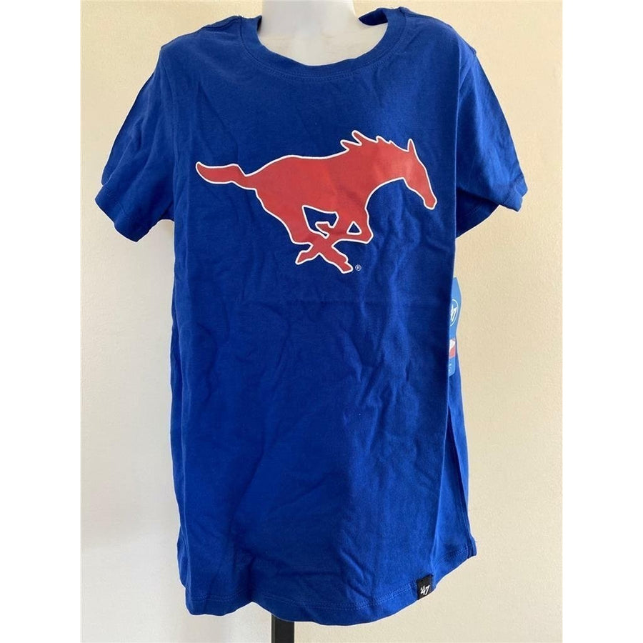 Southern Methodist Mustangs Youth Size M Medium Blue Shirt Image 1