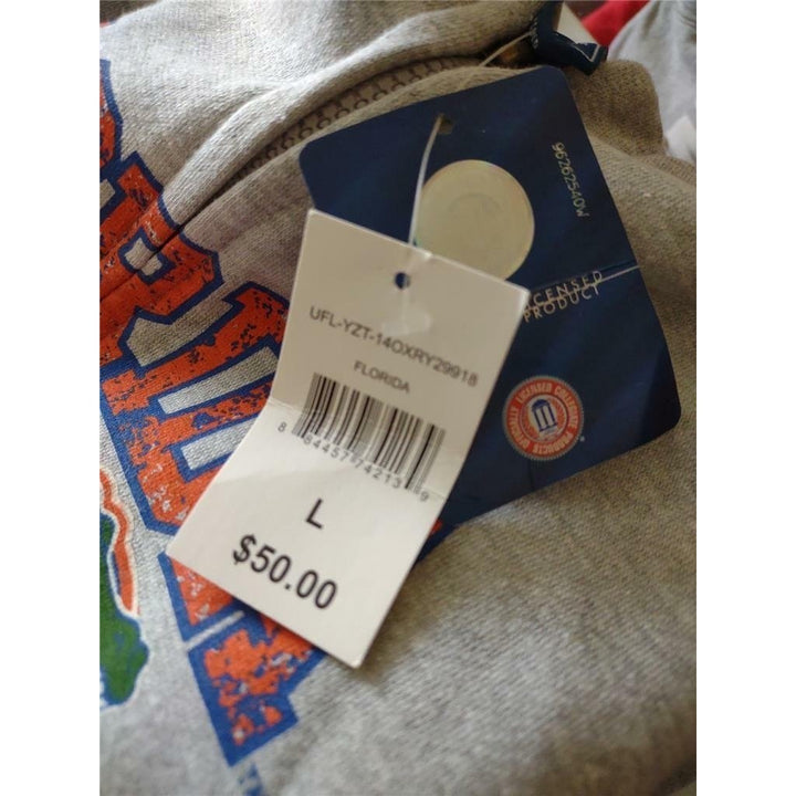 Florida Gators Youth Size L 14/16 Gray J. America Full Zip Hoodie Jacket 50 Image 4