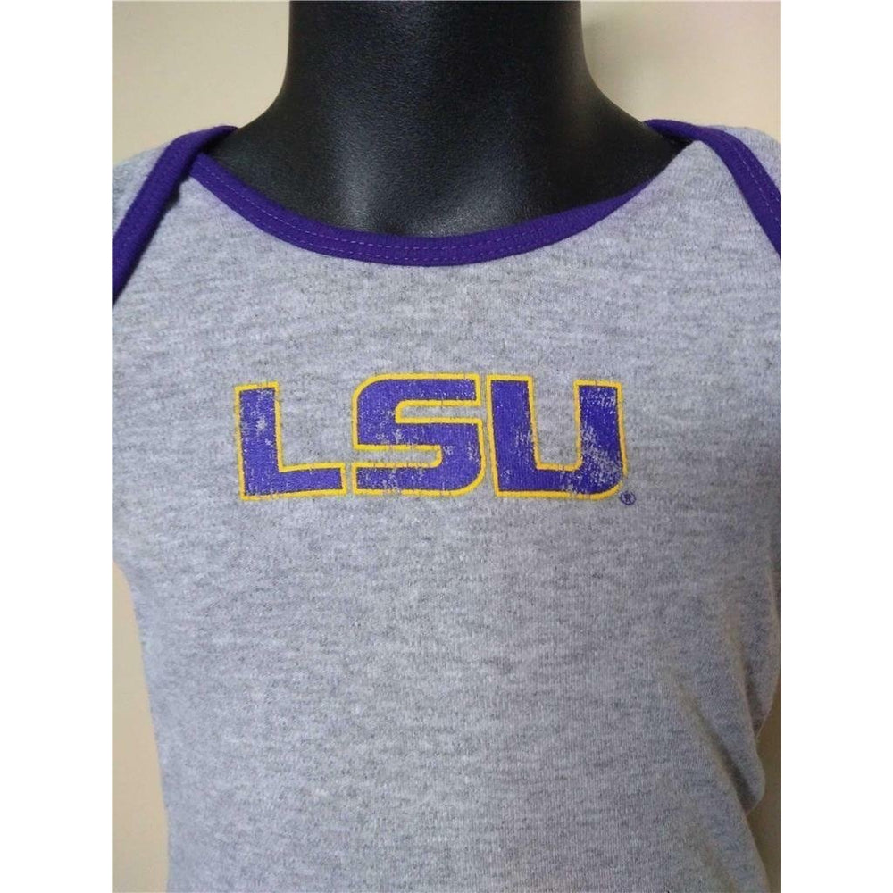 LSU Tigers Infants Size 0/3 Months Gray Creeper Image 2