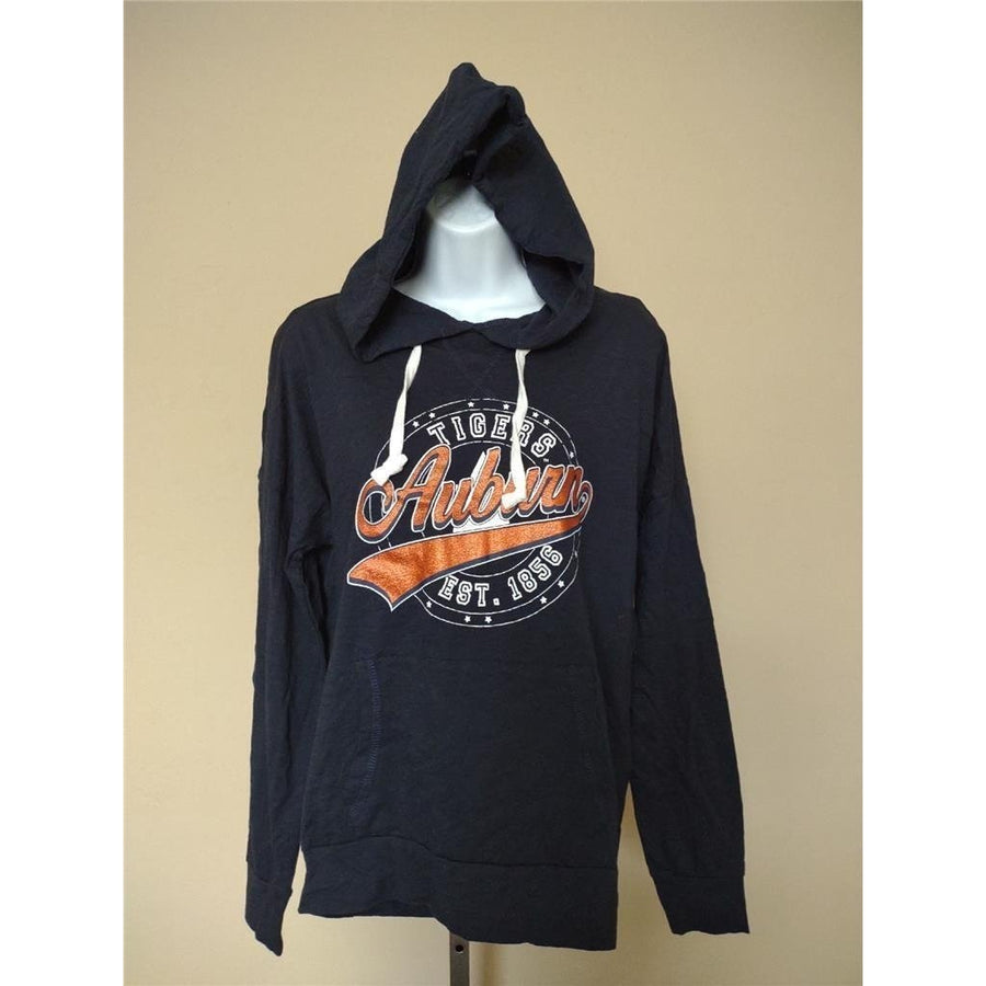 Auburn Tigers Womens Size L Large Blue Hooded Light Weight Shirt 42 Image 1