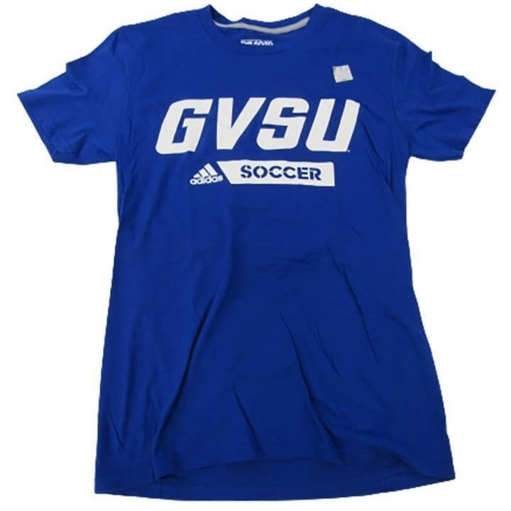 Grand Valley State Lakers Soccer MENS Size XS X-Small Blue Adidas Shirt Image 1