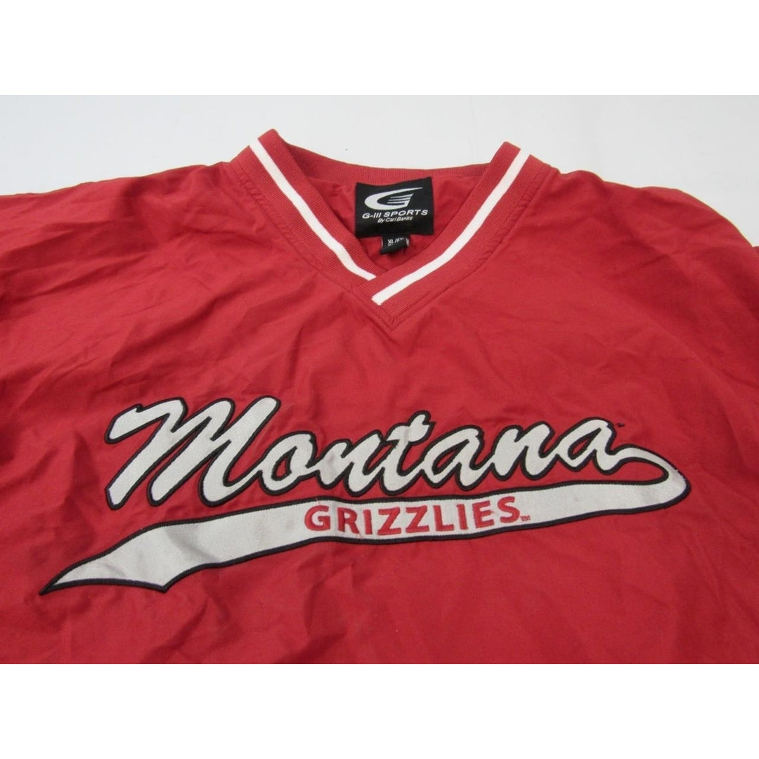 Montana Grizzlies Mens Size XL XLarge Red G-III Pullover Jacket Image 4