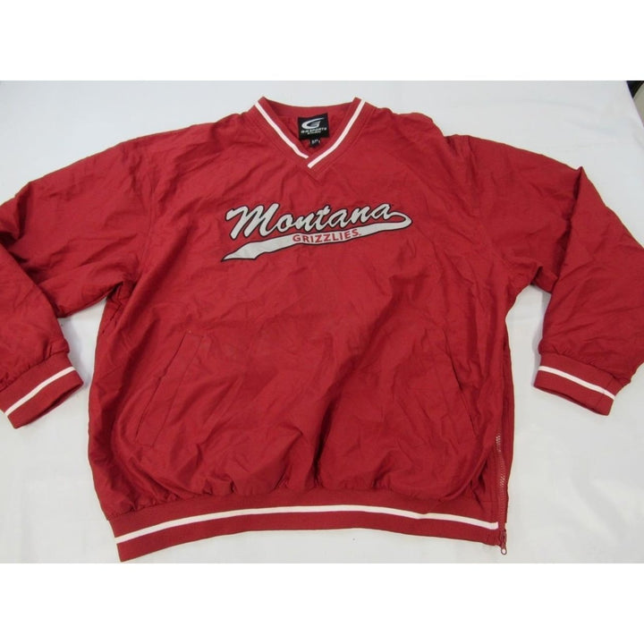 Montana Grizzlies Mens Size XL XLarge Red G-III Pullover Jacket Image 6