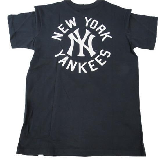 York Yankees Mens Size M Medium Blue Majestic Shirt Image 2