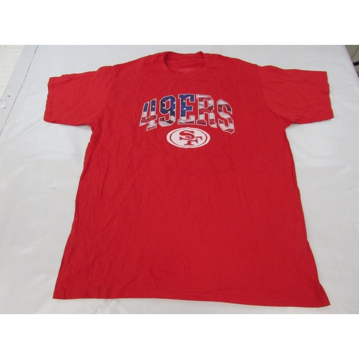 San Francisco 49ers USA Themed Mens Size XL XLarge Red Shirt Image 1