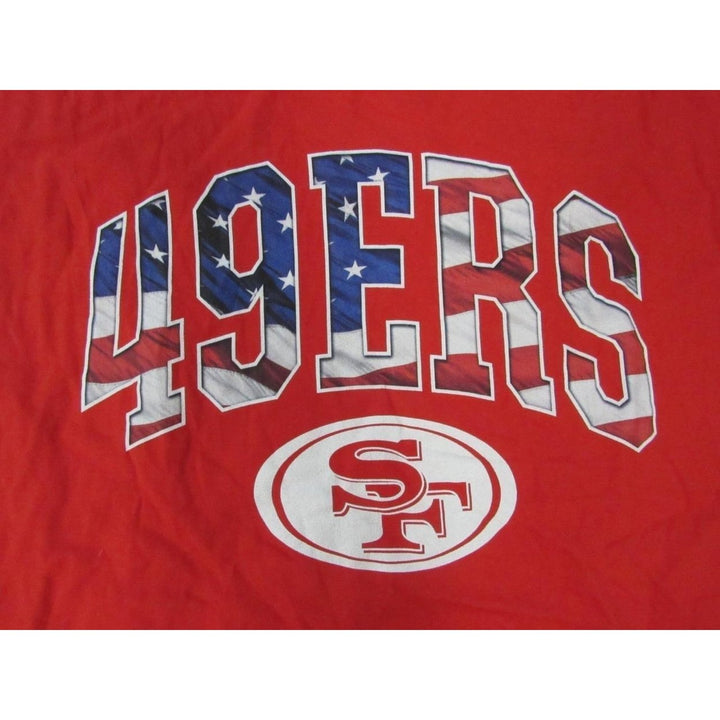 San Francisco 49ers USA Themed Mens Size XL XLarge Red Shirt Image 3