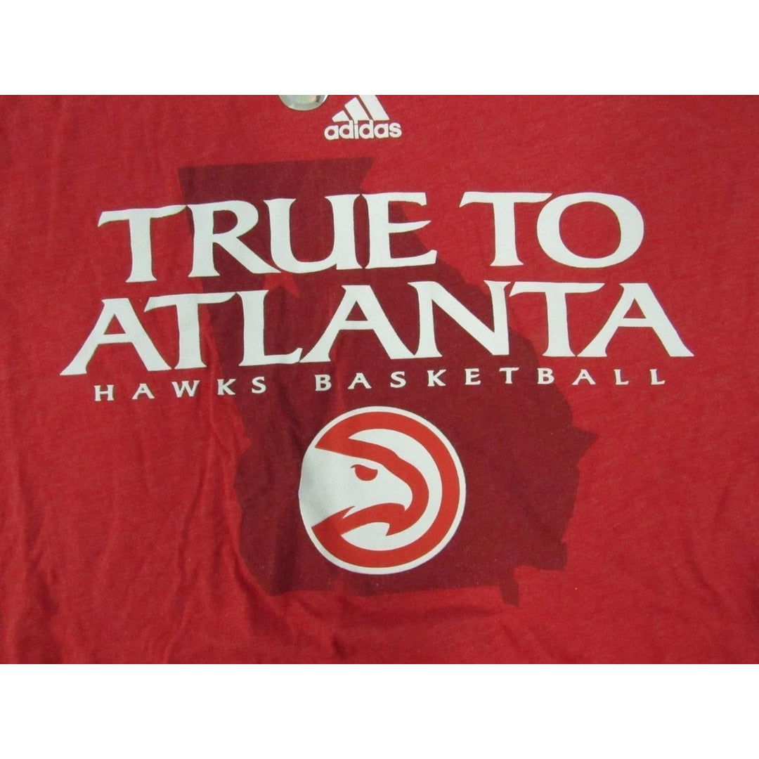 Atlanta Hawks Mens Size L Large Red Adidas Shirt Image 2