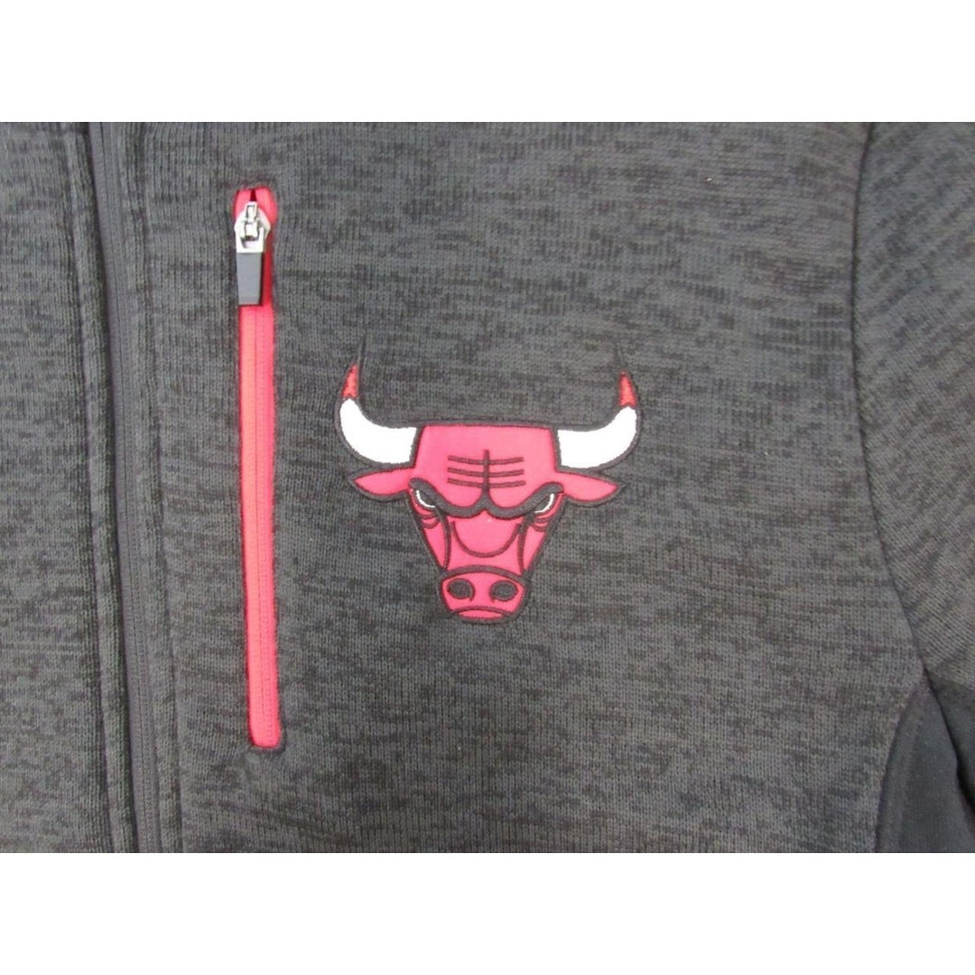 Chicago Bulls Mens Size L Large Black Polyester Full-Zip Jacket Image 3