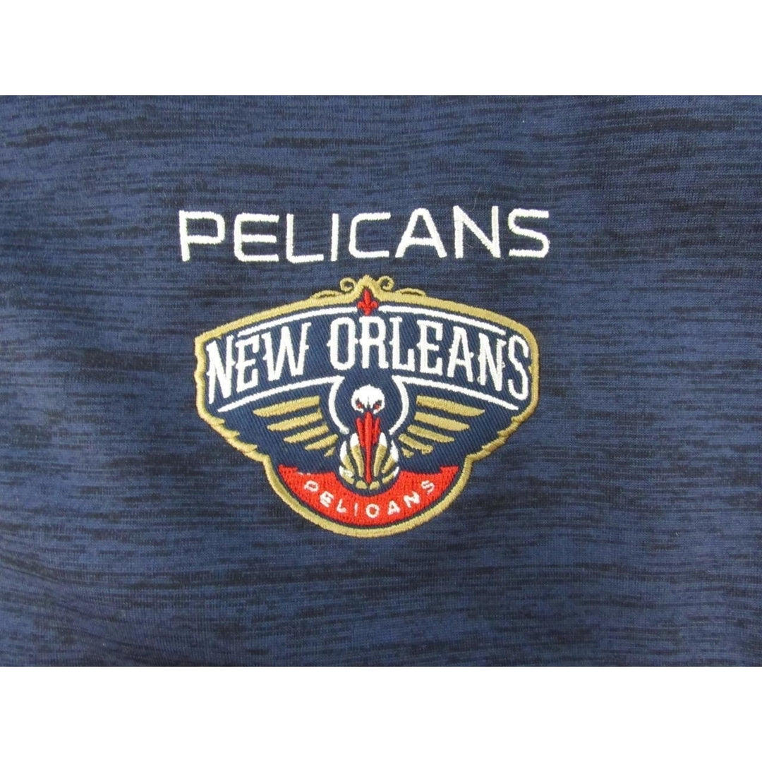 Orleans Pelicans Mens Size L Large Blue Polyester Full-Zip Jacket Image 3