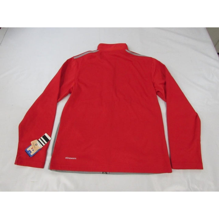 Chicago Bulls Mens Size S Red Gray Adidas Climawarm Full-Zip Jacket 75 Image 2