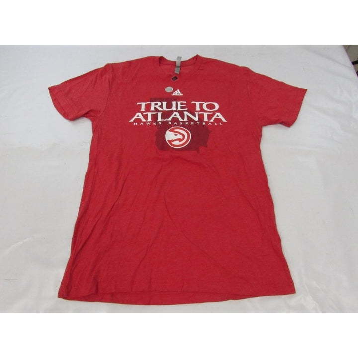 Atlanta Hawks Mens Size L Large Red Adidas Shirt Image 4