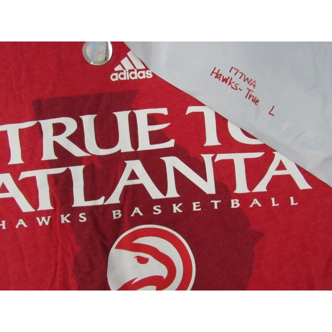 Atlanta Hawks Mens Size L Large Red Adidas Shirt Image 4