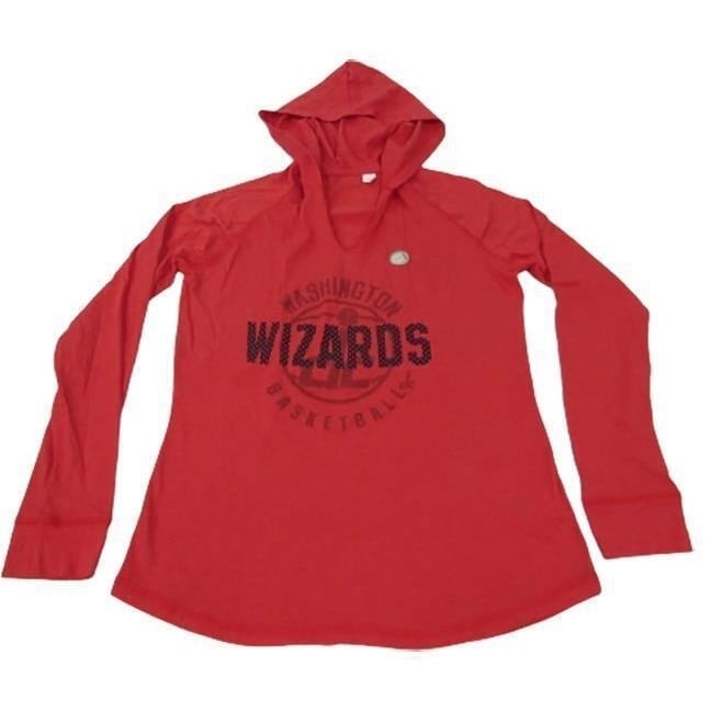 Washington Wizards Womens Size M Medium Red Light Long Sleeve Hoodie Shirt Image 1