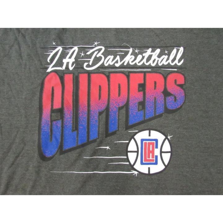 Los Angeles Clippers Basketball Mens Size 4XL 4XLarge Gray Majestic Shirt Image 3