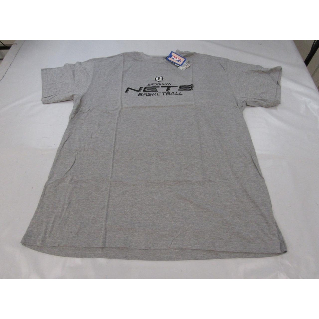 Brooklyn Nets Basketball Mens Sizes 3XLT 3XL-Tall Gray Majestic Shirt Image 4