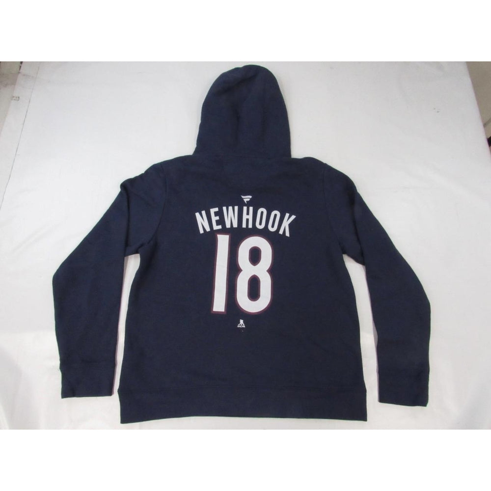 Colorado Avalanche 18 Alex Newhook Mens Size L Large Navy Blue Hoodie Image 2