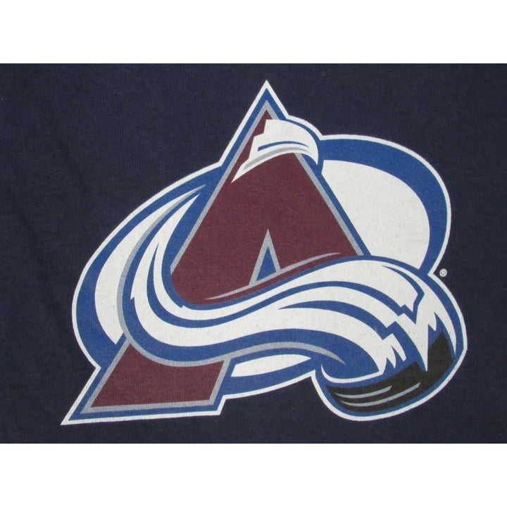 Colorado Avalanche 18 Alex Newhook Mens Size L Large Navy Blue Hoodie Image 3