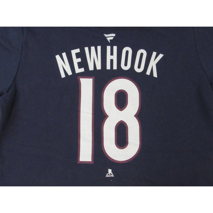 Colorado Avalanche 18 Alex Newhook Mens Size L Large Navy Blue Hoodie Image 4