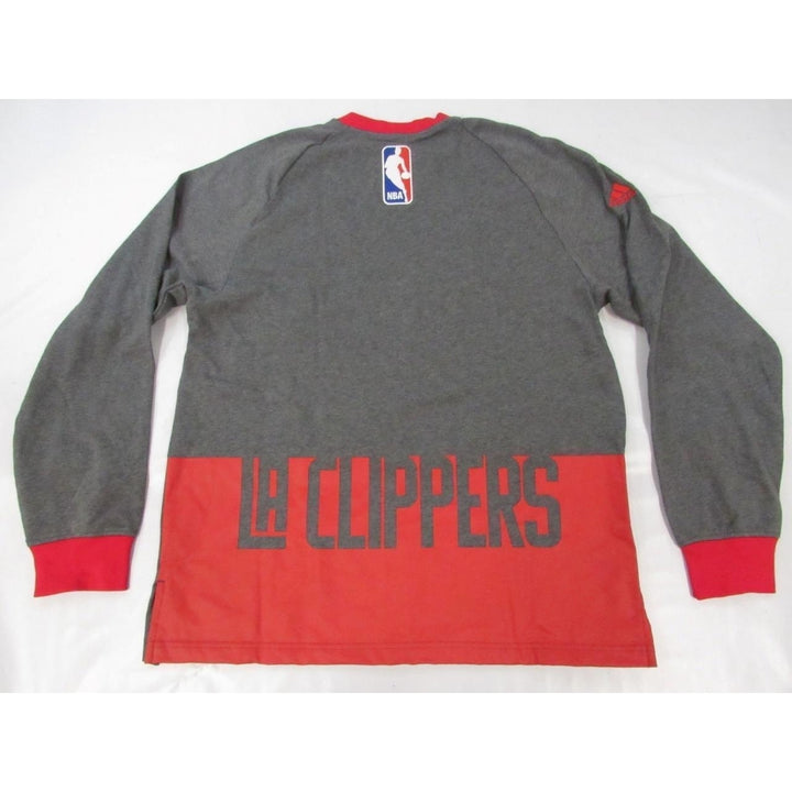 Los Angeles Clippers Mens Size XL+2 XLarge+2 Adidas Gray V-neck Sweatshirt Image 2