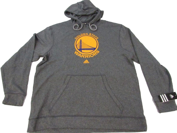 Golden State Warriors Mens Size XL Adidas Gray Climawarm Hoodie Image 1