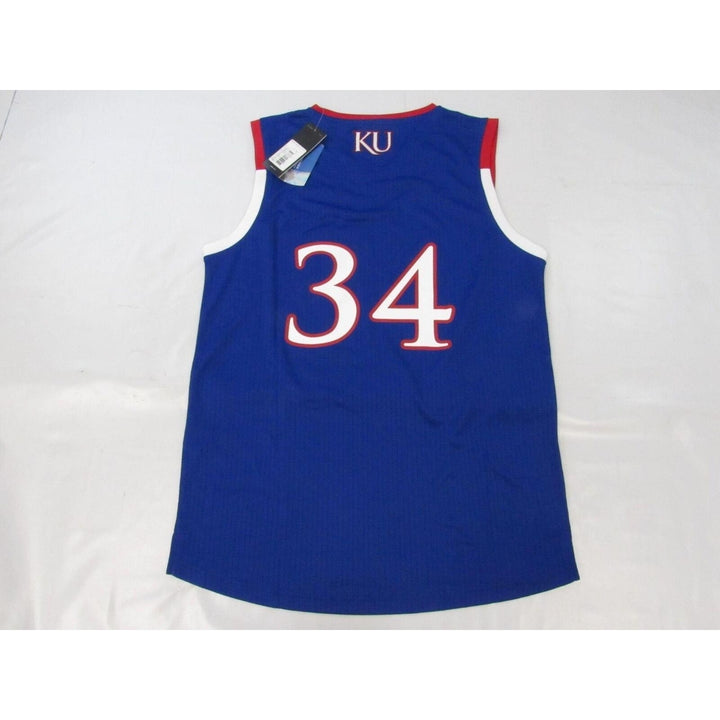 Kansas Jayhawks Basketball 34 Mens Size S Small Adidas Blue Jersey Image 2