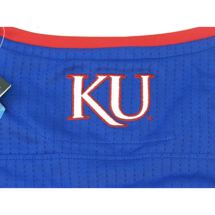 Kansas Jayhawks Basketball 34 Mens Size S Small Adidas Blue Jersey Image 3