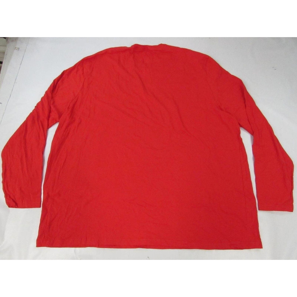 Maryland Terrapins Dad Mens Size 5XL-Tall 5XLarge-Tall Red Long Sleeve Shirt Image 2