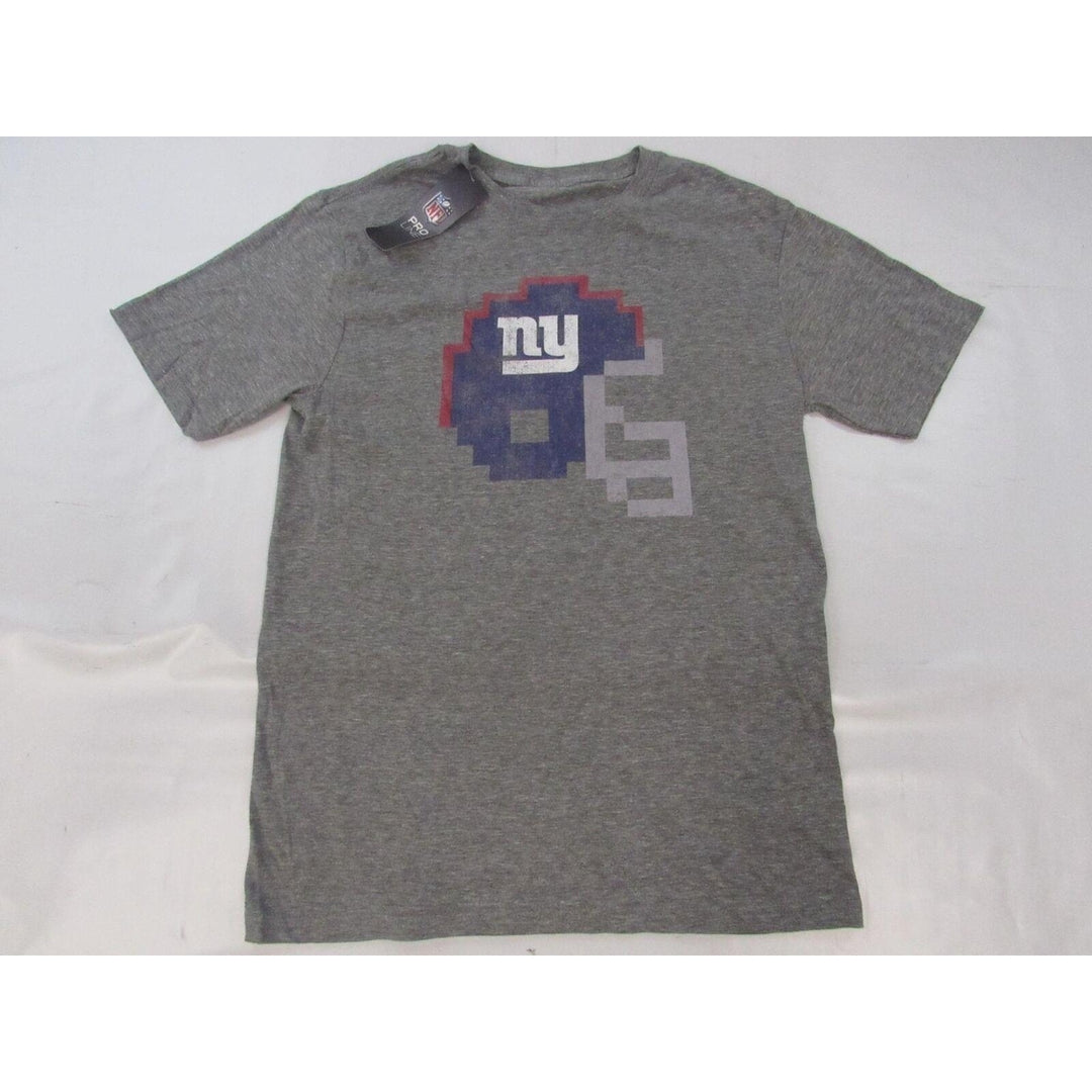 York Giants Mens Size M Medium Heather Gray Shirt w/ Distressed Print Image 1