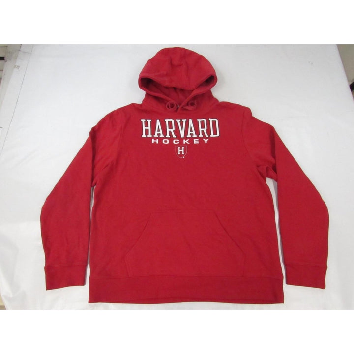 Harvard University Pilgrims Hockey Mens Size XL XLarge Red Hoodie Image 1