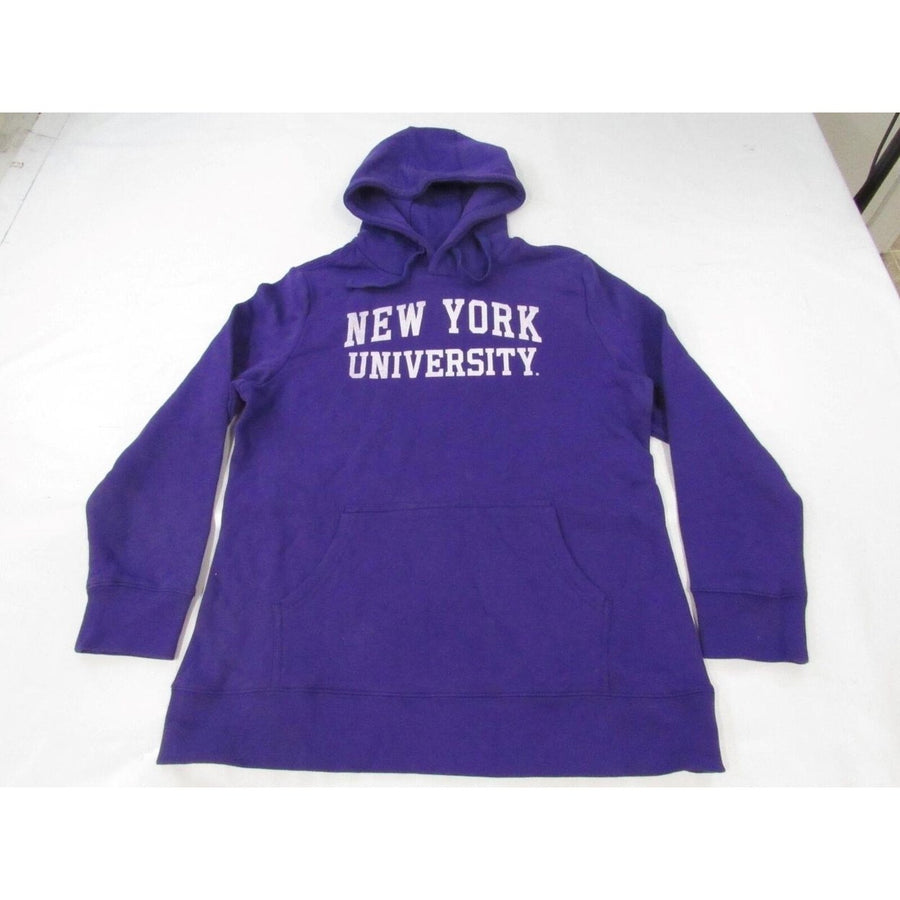 York University Violets Womens Size XL Purple Hoodie w/ Distressed Print Image 1