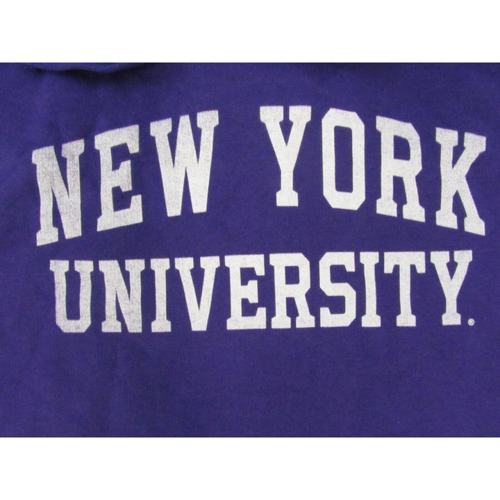 York University Violets Womens Size XL Purple Hoodie w/ Distressed Print Image 3