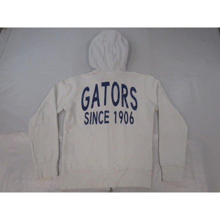 Florida Gators Womens Size S Small Distressed White Full-Zip Jacket Hoodie Image 2