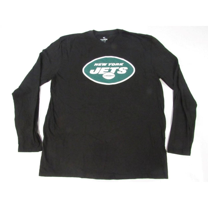 York Jets 77 Mekhi Becton Mens Size XL XLarge Black Long Sleeve Shirt Image 1