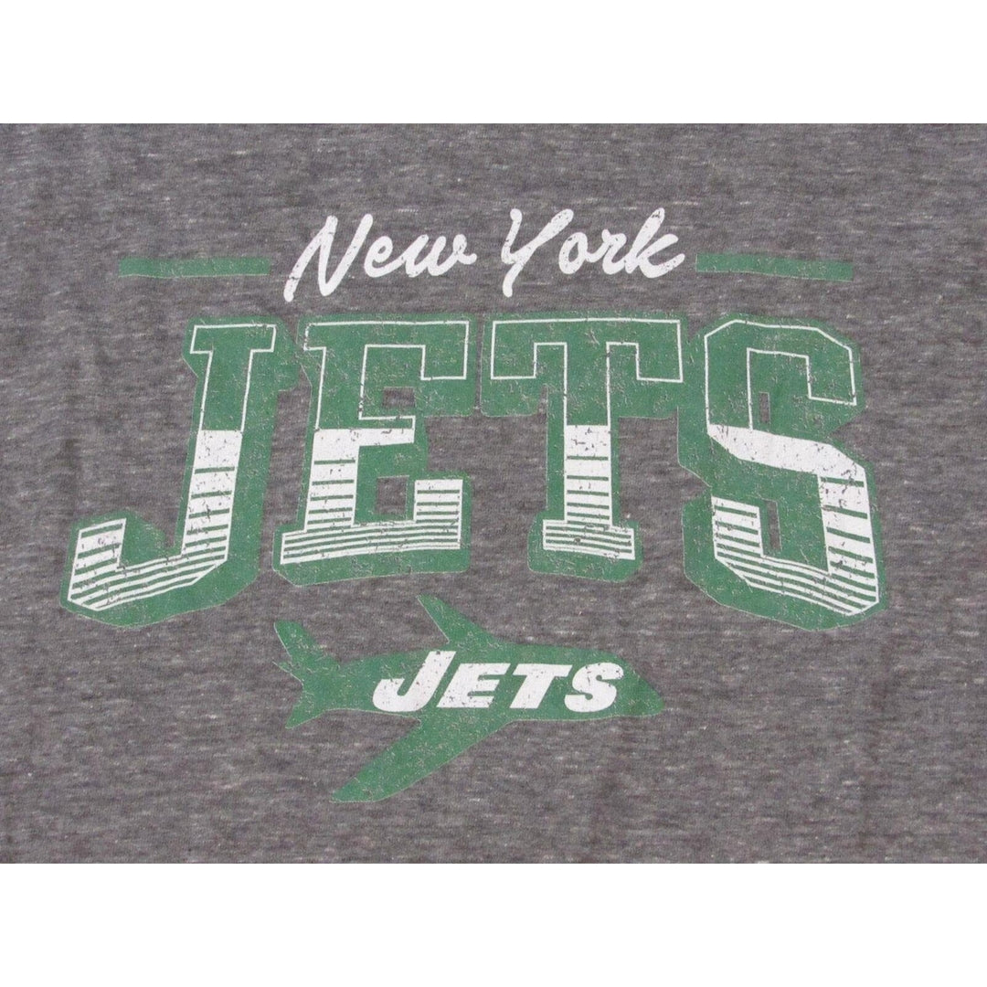 York Jets Mens Size XL XLarge Heather Gray/Green Long Sleeve Shirt Image 2