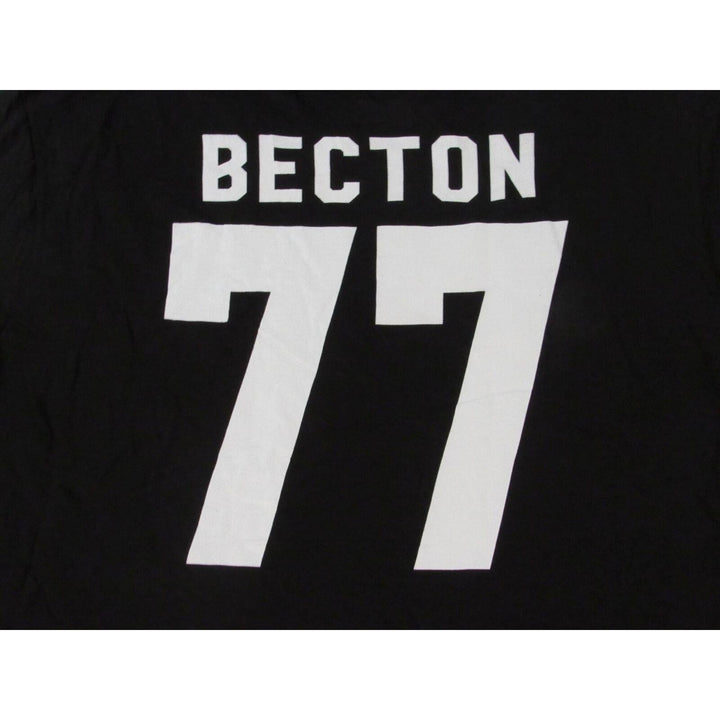 York Jets 77 Mekhi Becton Mens Size XL XLarge Black Long Sleeve Shirt Image 4