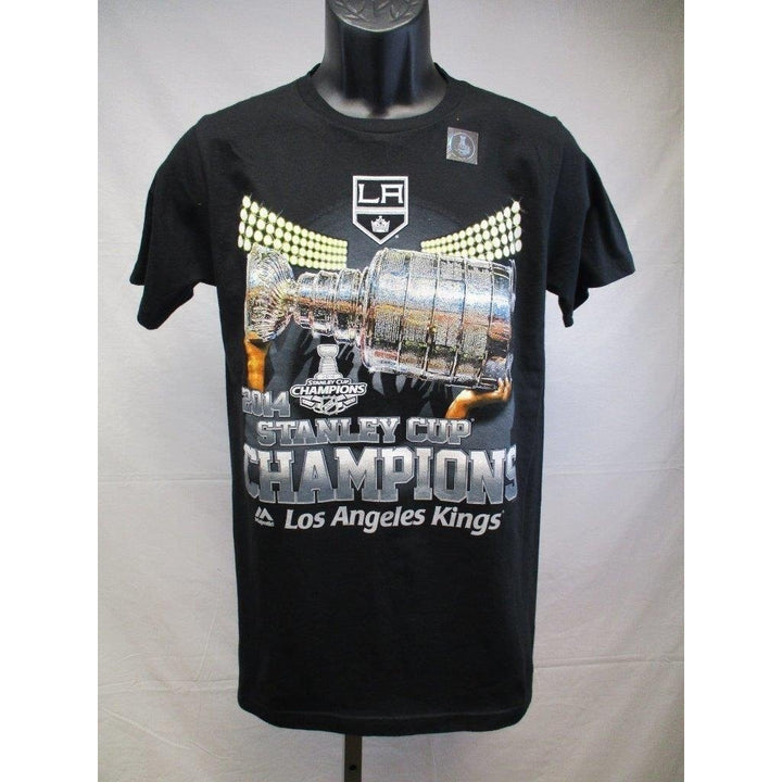 Los Angeles LA Kings "2014 Champs" Mens Size S Small Black Shirt MSRP 26 Image 1