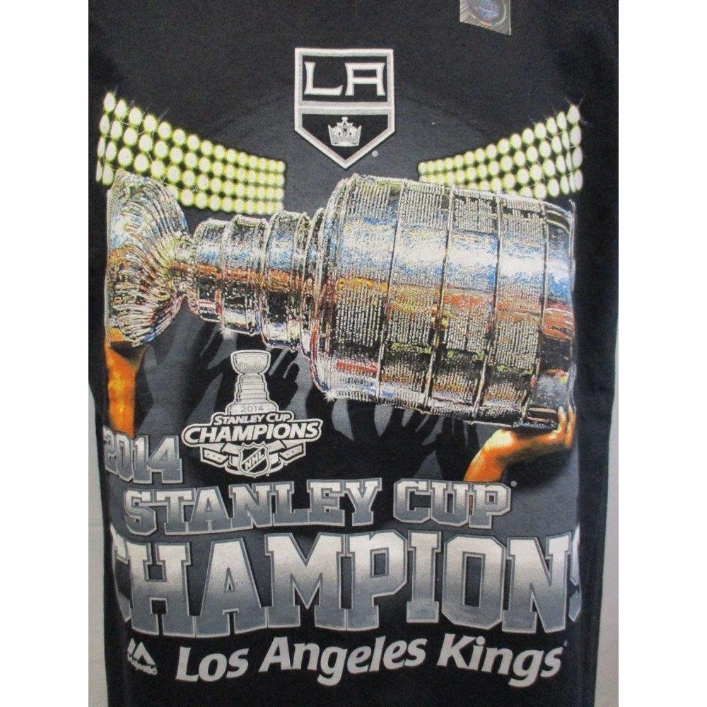 Los Angeles LA Kings "2014 Champs" Mens Size S Small Black Shirt MSRP 26 Image 2